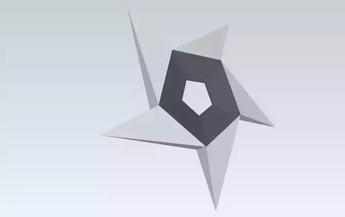 Ninja Shuriken Low-poly 3D model