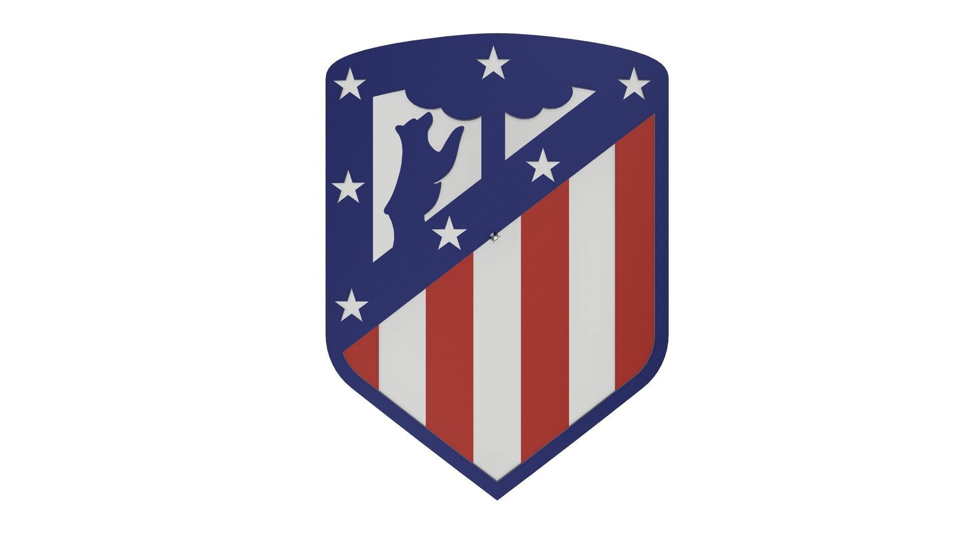 Atletico Madrid Wall Sign 3D print model_1