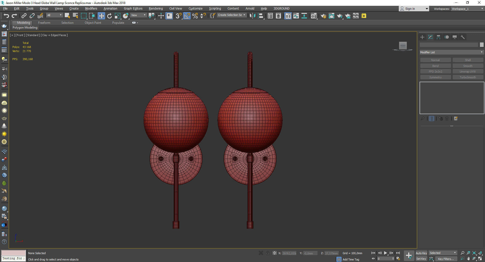 RED NEW WALL Low-poly 3D model_2