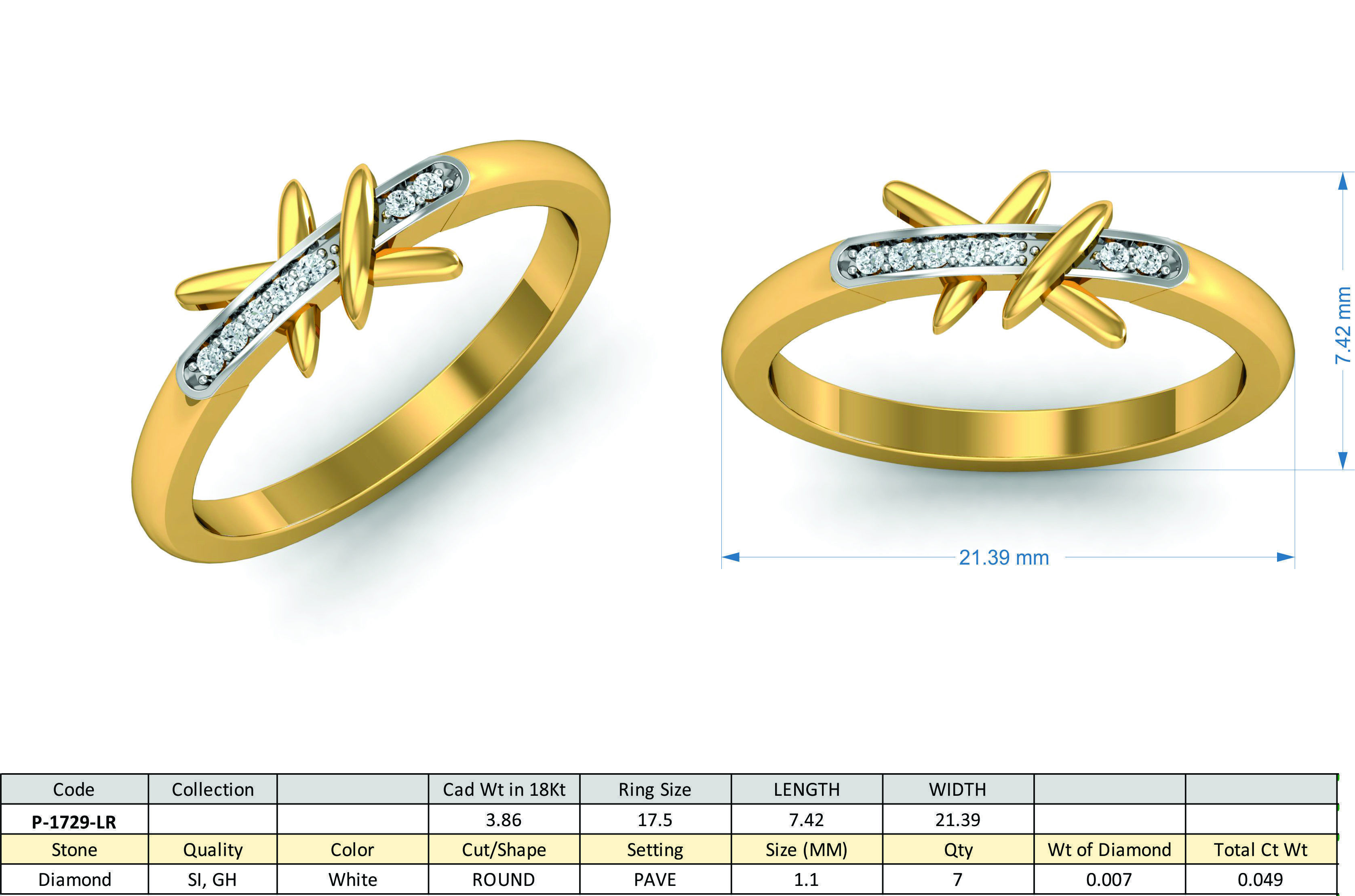 Ring Pendant and Earrings files in 3dm format  3D model_11