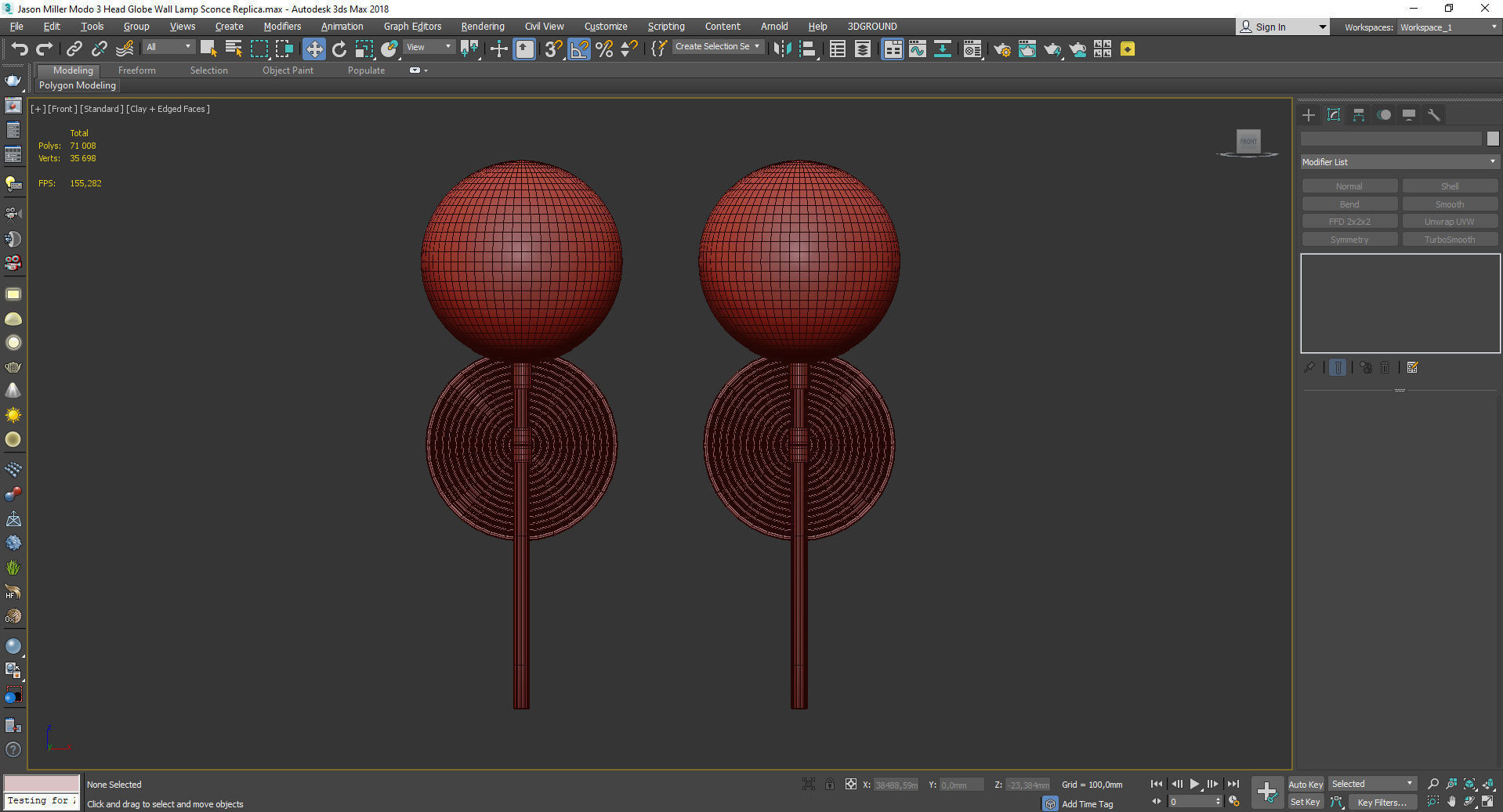 Ruth Sconce Low-poly 3D model_2