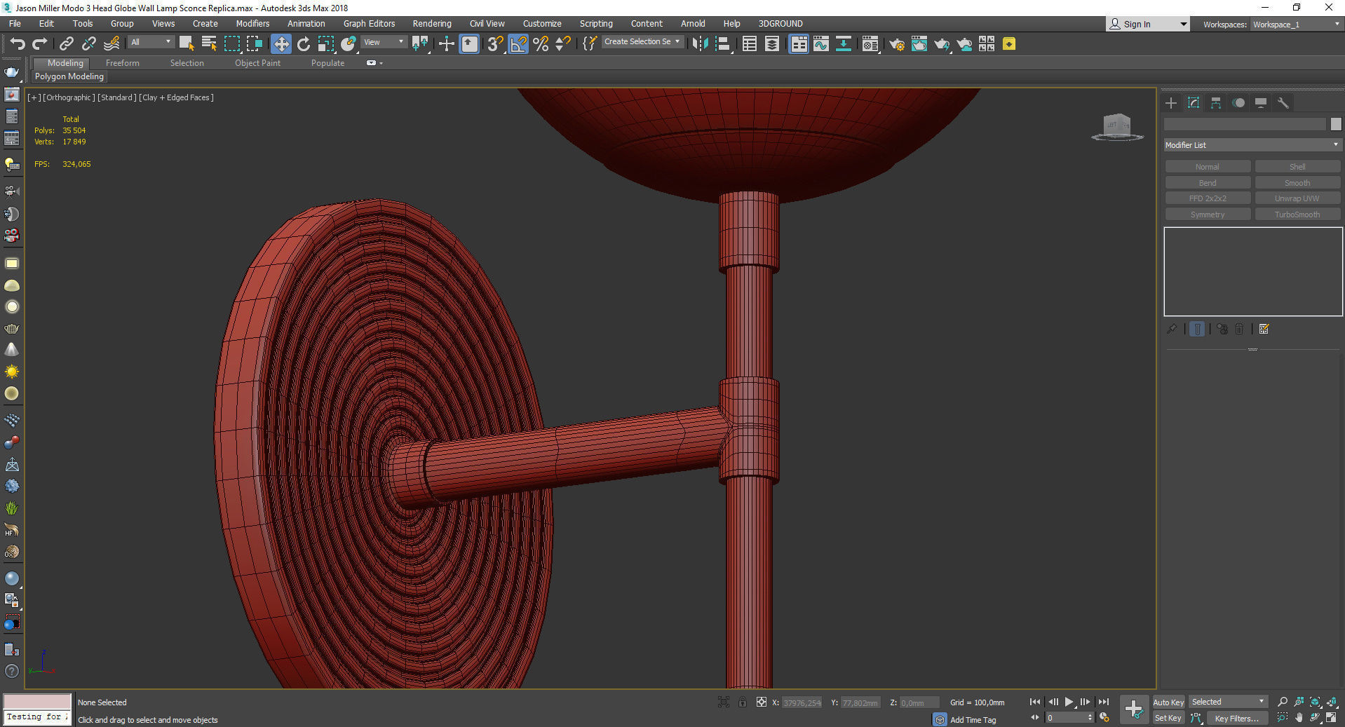 Ruth Sconce Low-poly 3D model_4