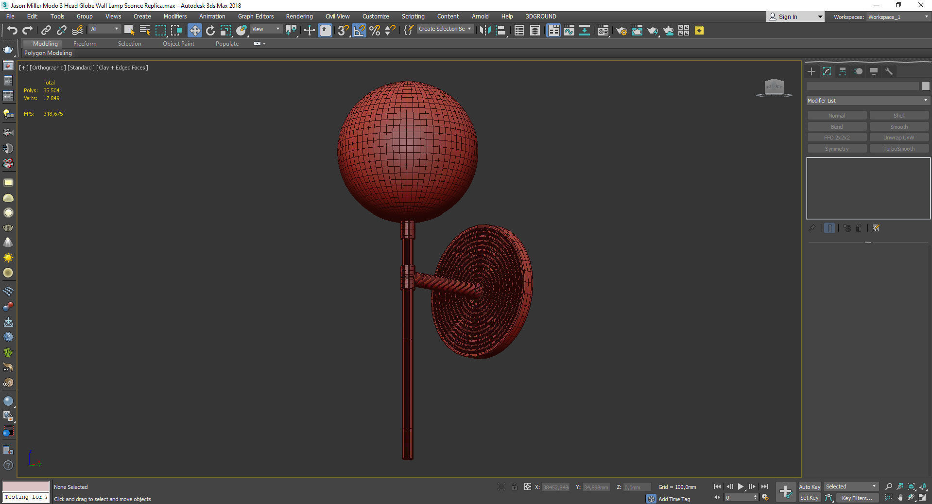 Ruth Sconce Low-poly 3D model_3