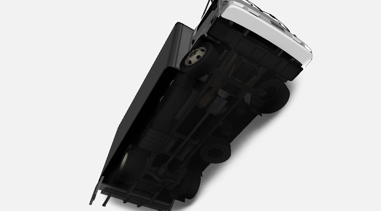 Isuzu NPR 2017 US-Spec Box Truck with Simple Interior  Low-poly 3D model_9