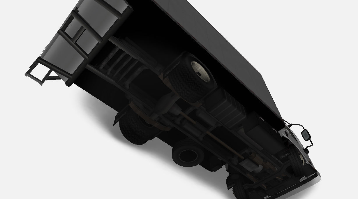 Isuzu NPR 2017 US-Spec Box Truck with Simple Interior  Low-poly 3D model_10