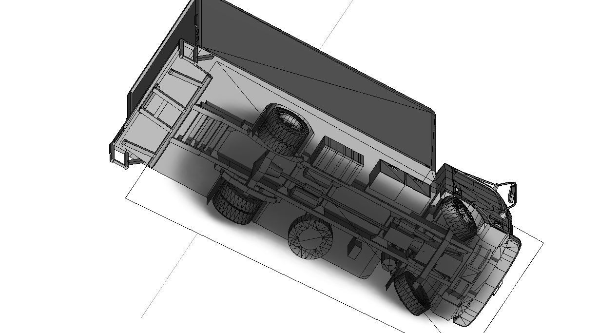 Isuzu NPR 2017 US-Spec Box Truck with Simple Interior  Low-poly 3D model_15