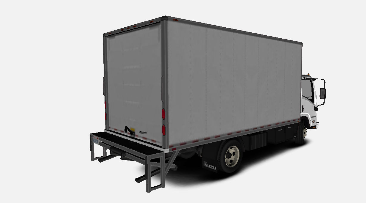 Isuzu NPR 2017 US-Spec Box Truck with Simple Interior  Low-poly 3D model_5