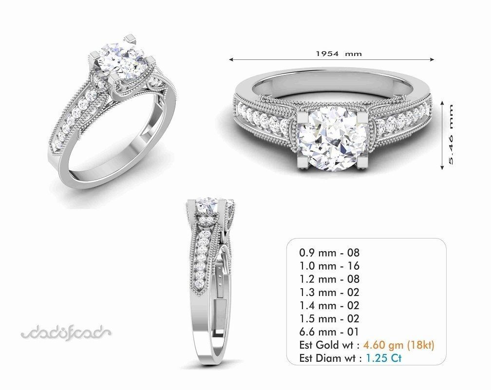 Solitaire Engagement Wedding Oval Stone Ring 3dm Render Detail 3D print model_2