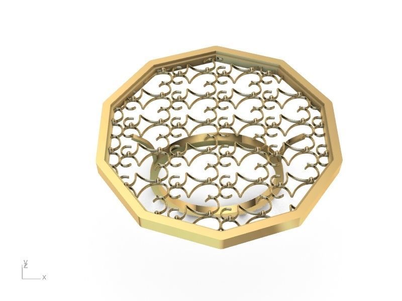 mesh jali ring stl ver 3D print model_2