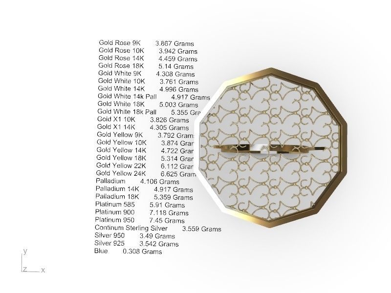 mesh jali ring stl ver 3D print model_7