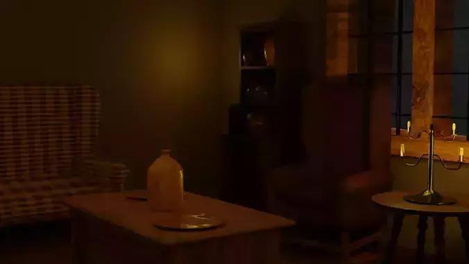 Atmospheric Old Living Room