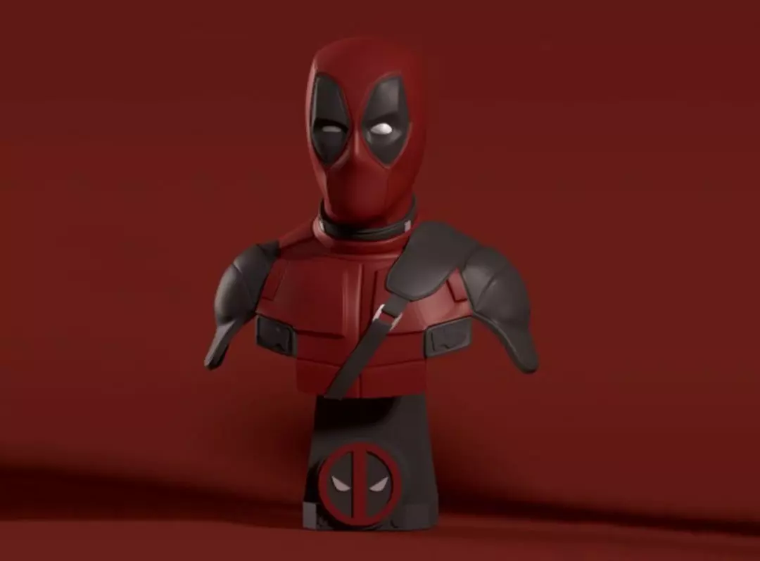 Deadpool Bust 3D Model Ready to Print STL Format 3D print model_0