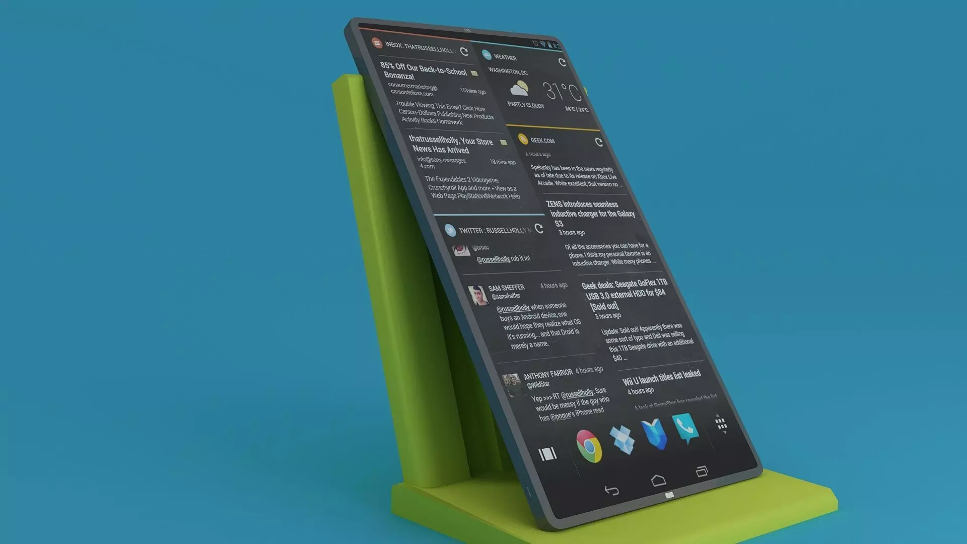 Custom Brand TouchScreen Phone Free low-poly 3D model_0