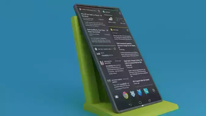Custom Brand TouchScreen Phone Free low-poly 3D model