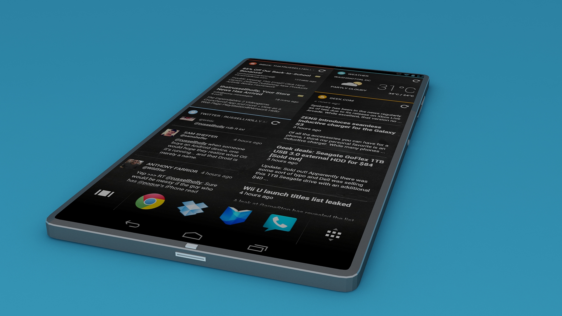 Custom Brand TouchScreen Phone Free low-poly 3D model_3