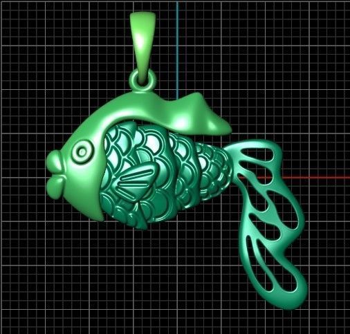 pendant fish 3D print model_30