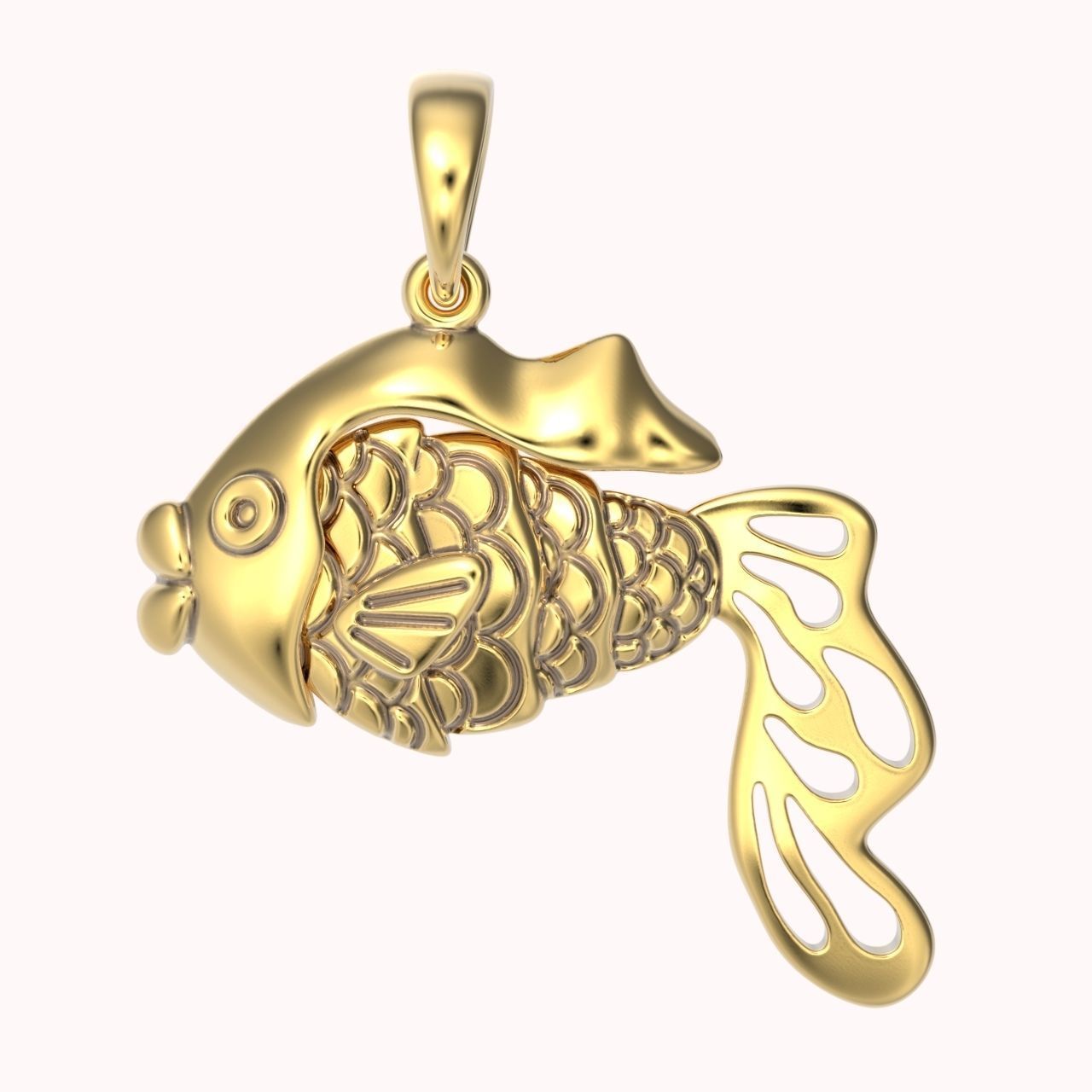pendant fish 3D print model_1
