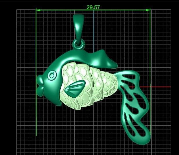 pendant fish 3D print model_25