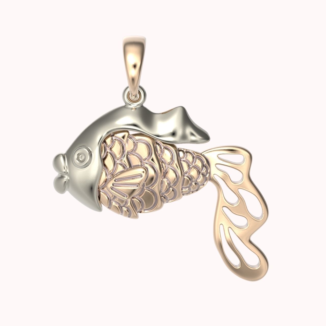 pendant fish 3D print model_7