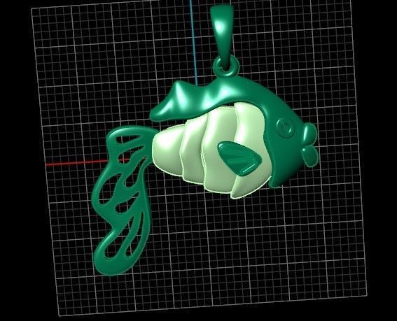 pendant fish 3D print model_29