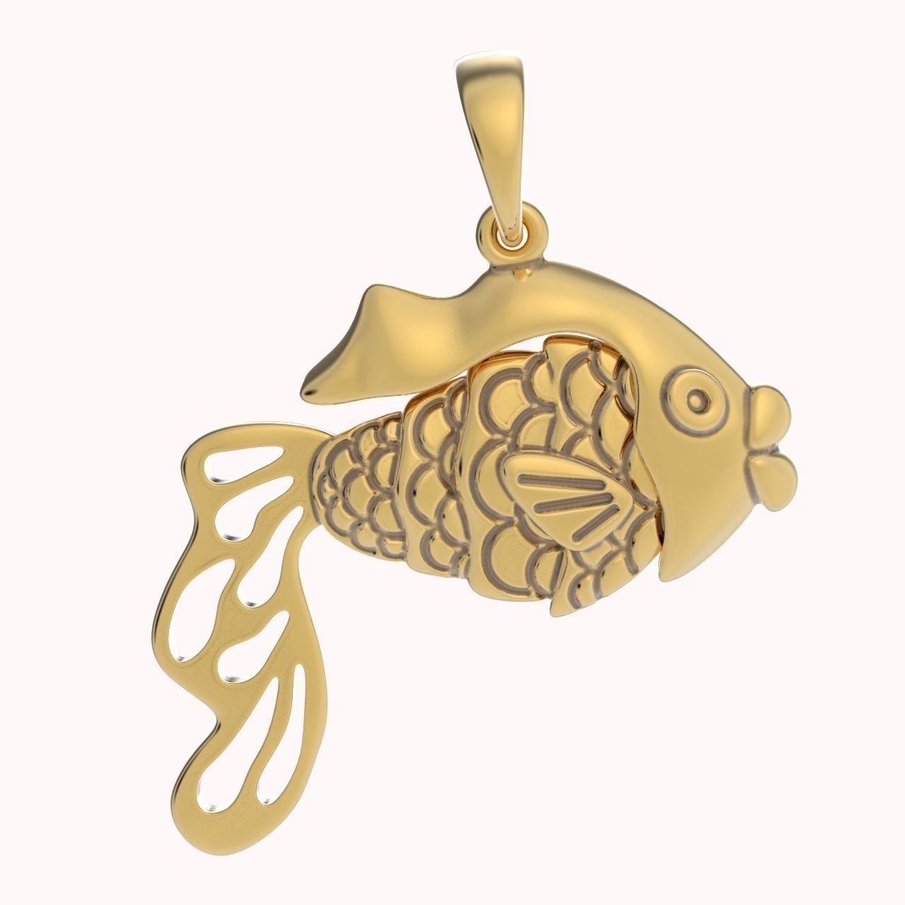 pendant fish 3D print model_13