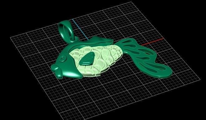 pendant fish 3D print model_28