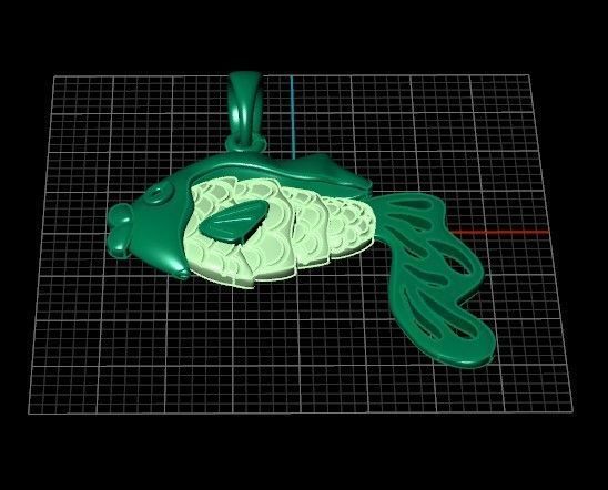 pendant fish 3D print model_27