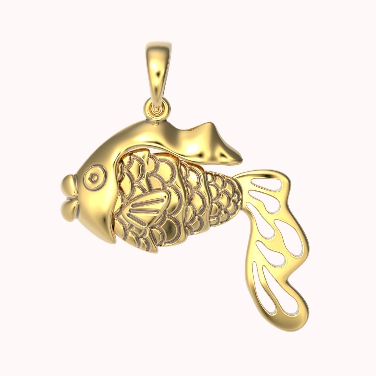 pendant fish 3D print model_12