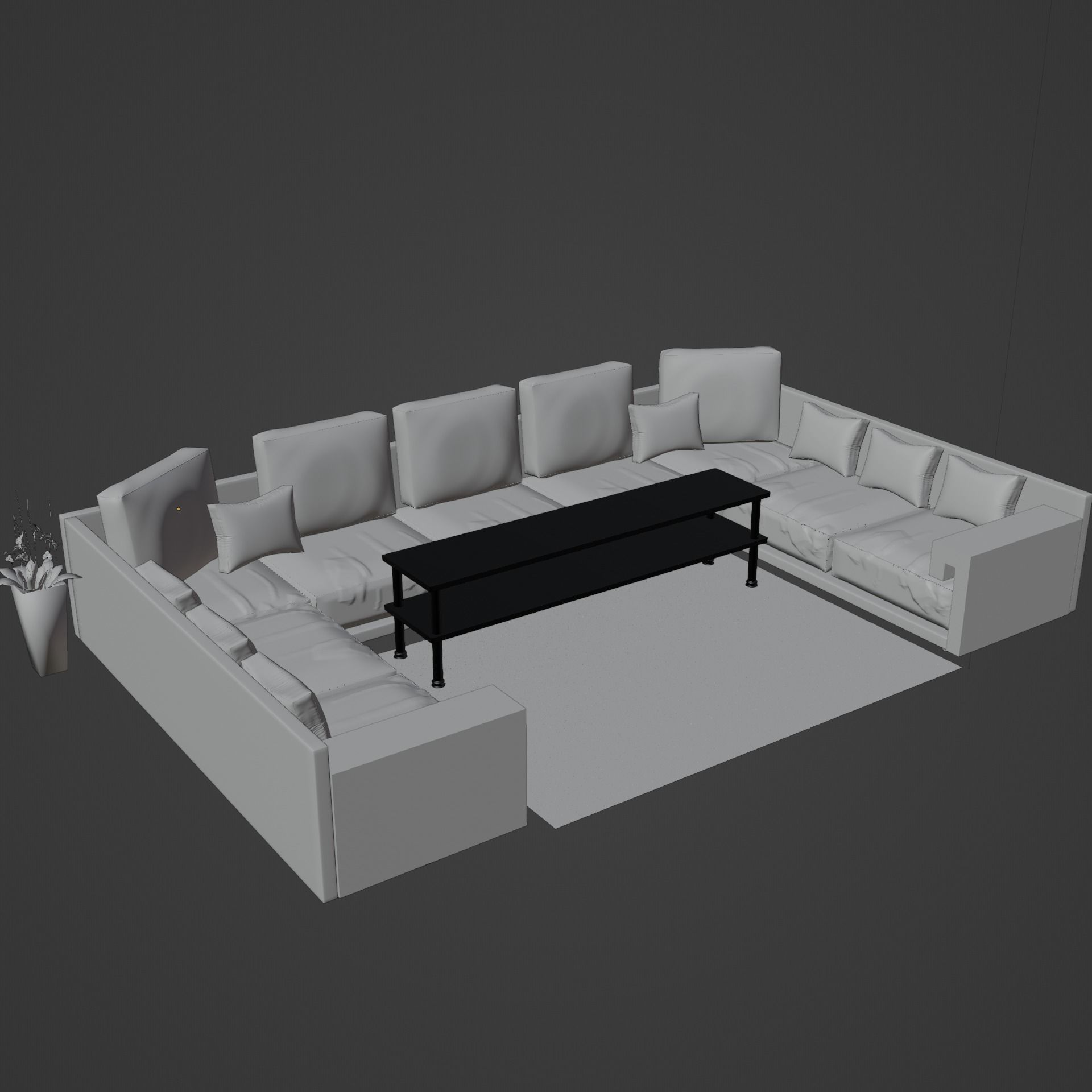 Corner sofa 3D model Free low-poly 3D model_13
