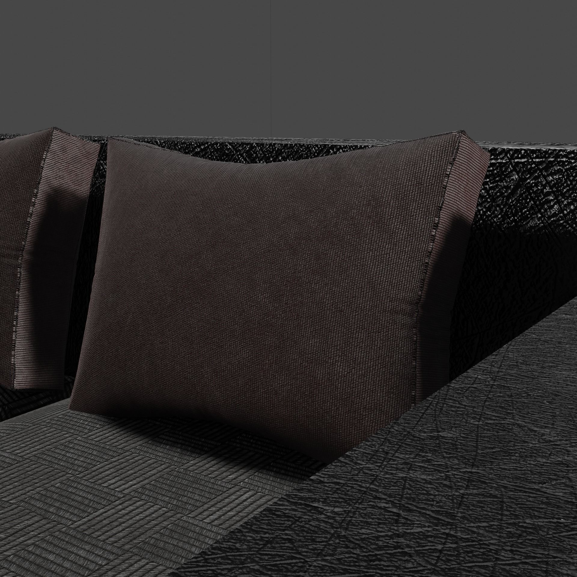 Corner sofa 3D model Free low-poly 3D model_4