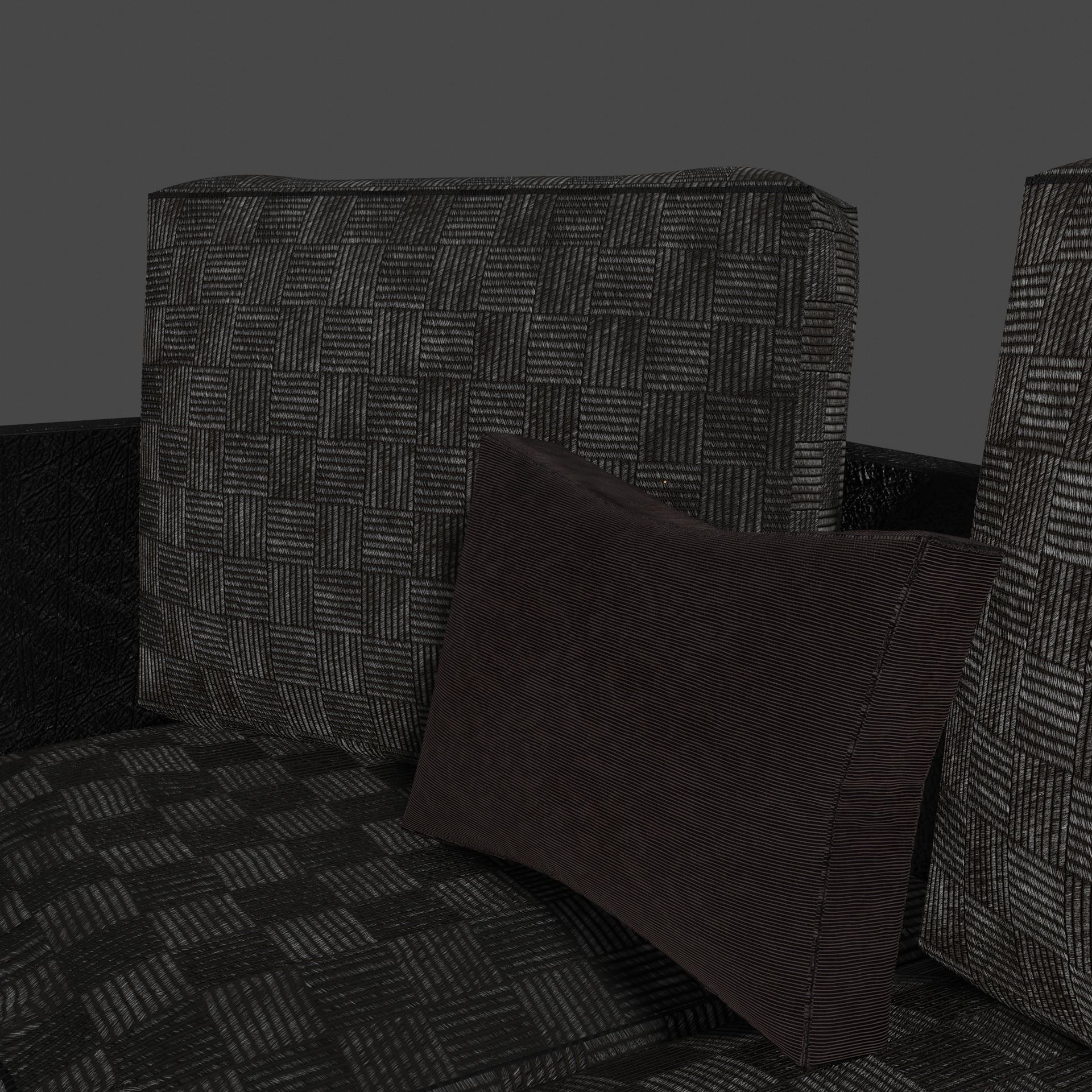 Corner sofa 3D model Free low-poly 3D model_2