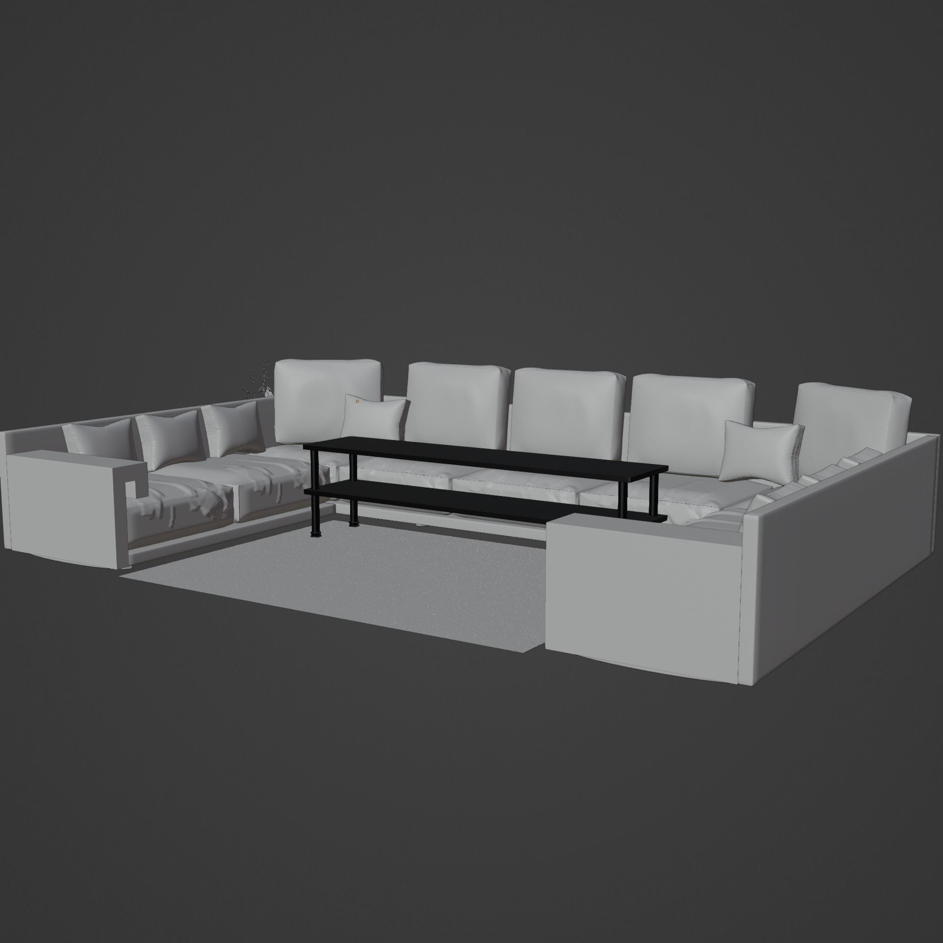 Corner sofa 3D model Free low-poly 3D model_12