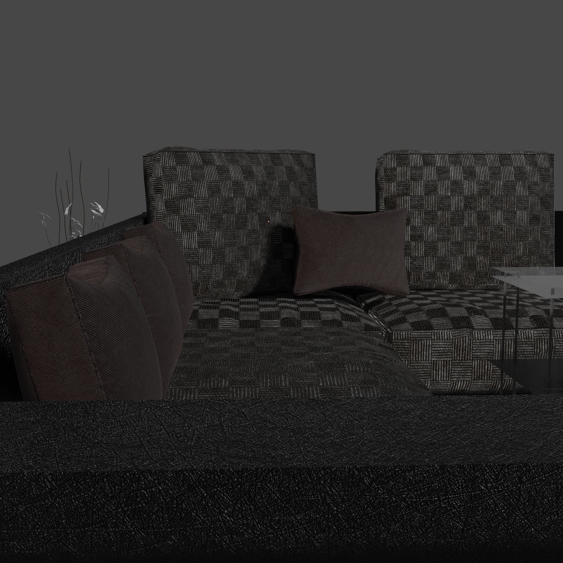 Corner sofa 3D model Free low-poly 3D model_9