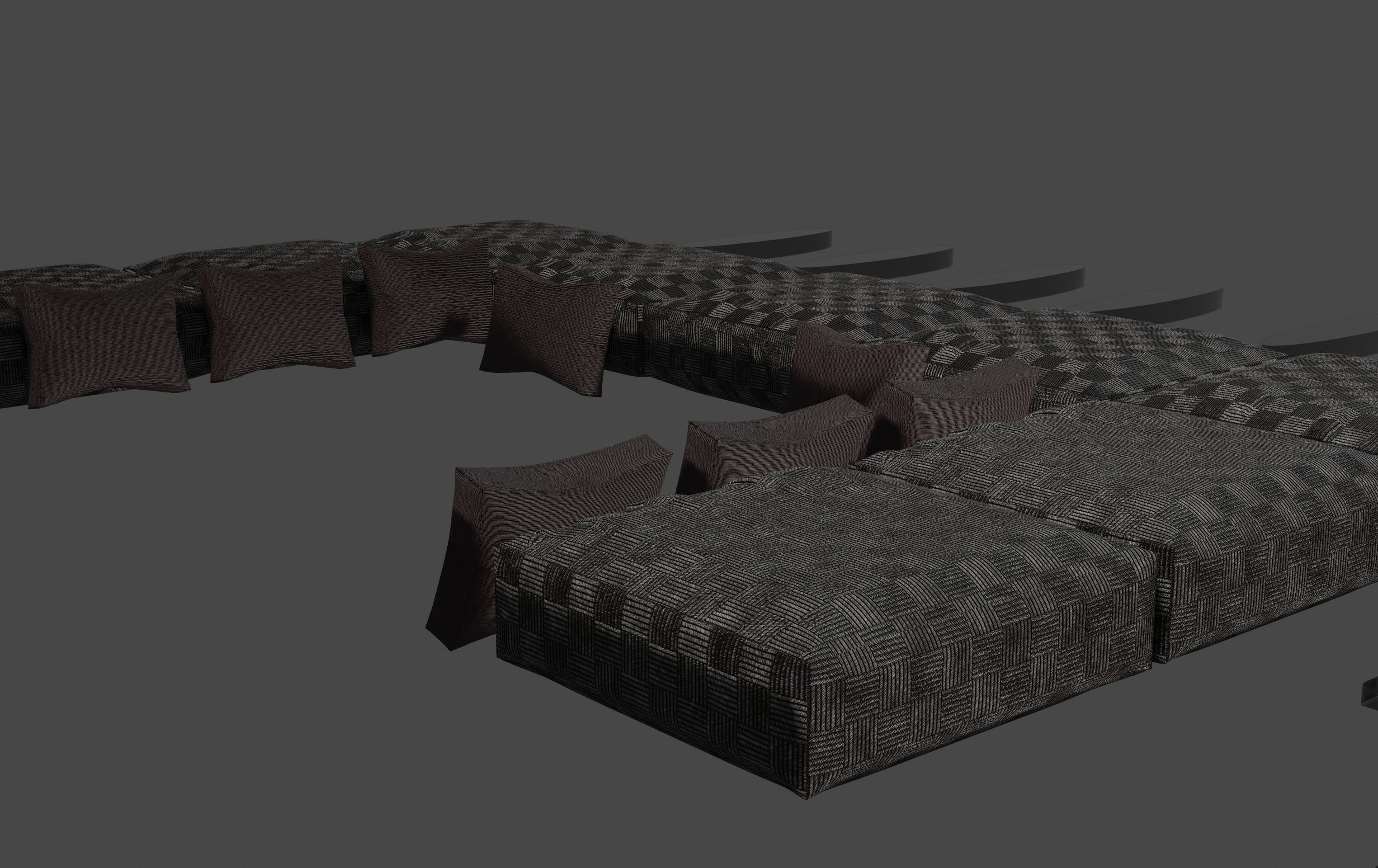 Corner sofa 3D model Free low-poly 3D model_20