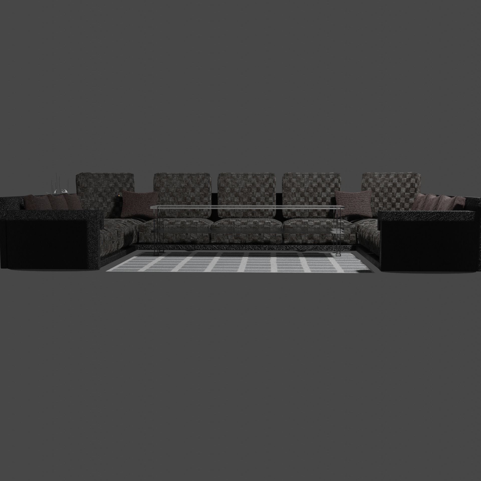 Corner sofa 3D model Free low-poly 3D model_30