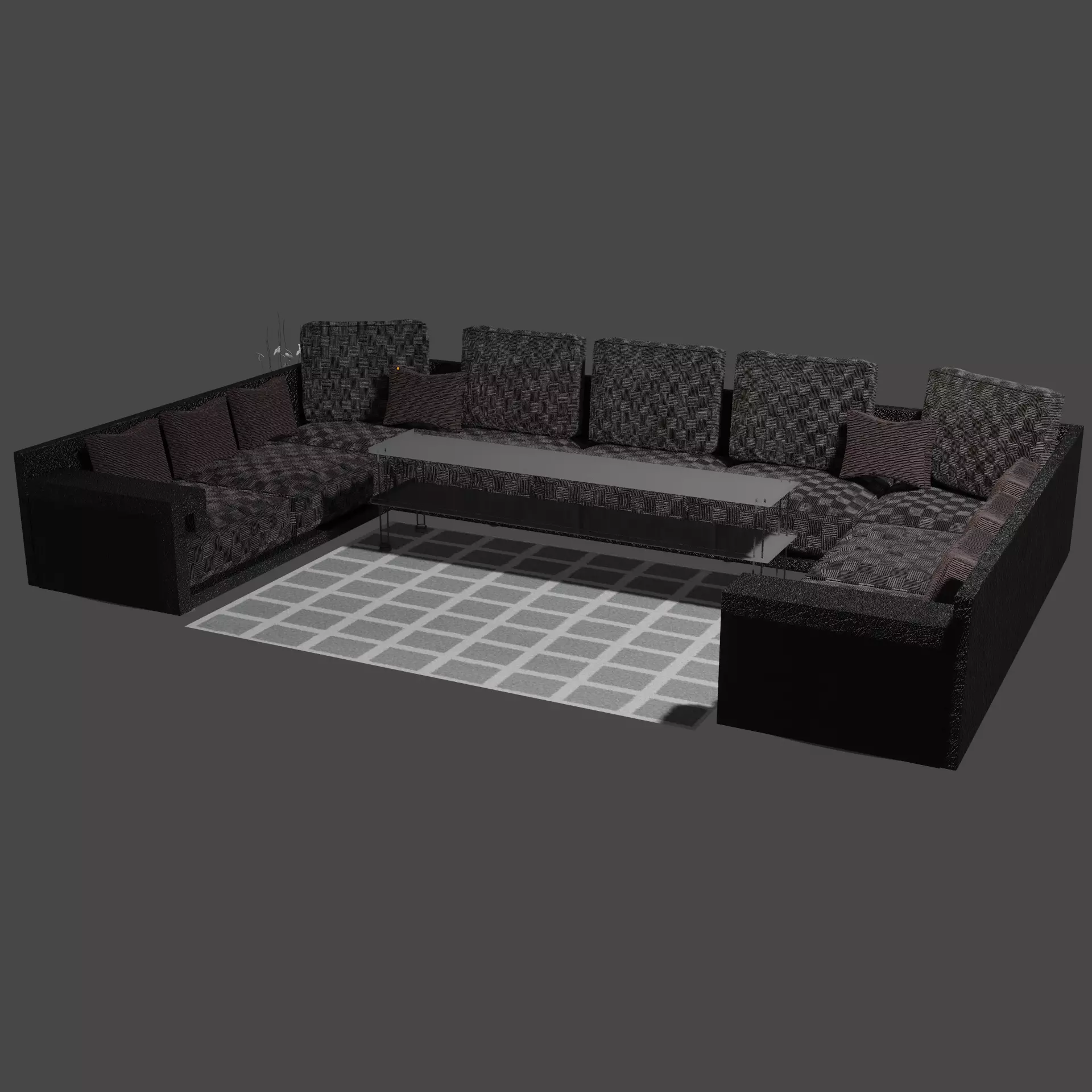 Corner sofa 3D model Free low-poly 3D model_0