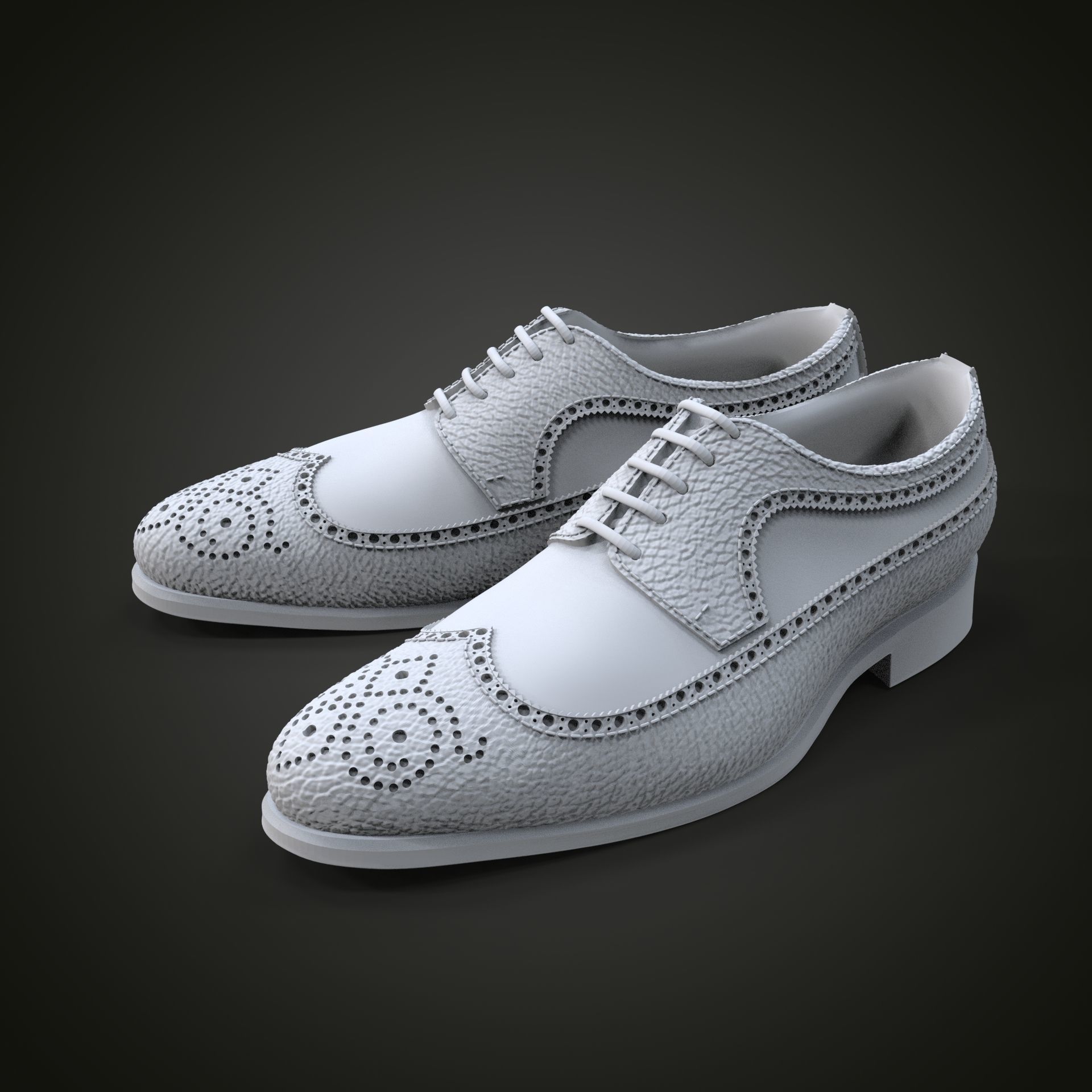 Oxford shoes 3D print model_2