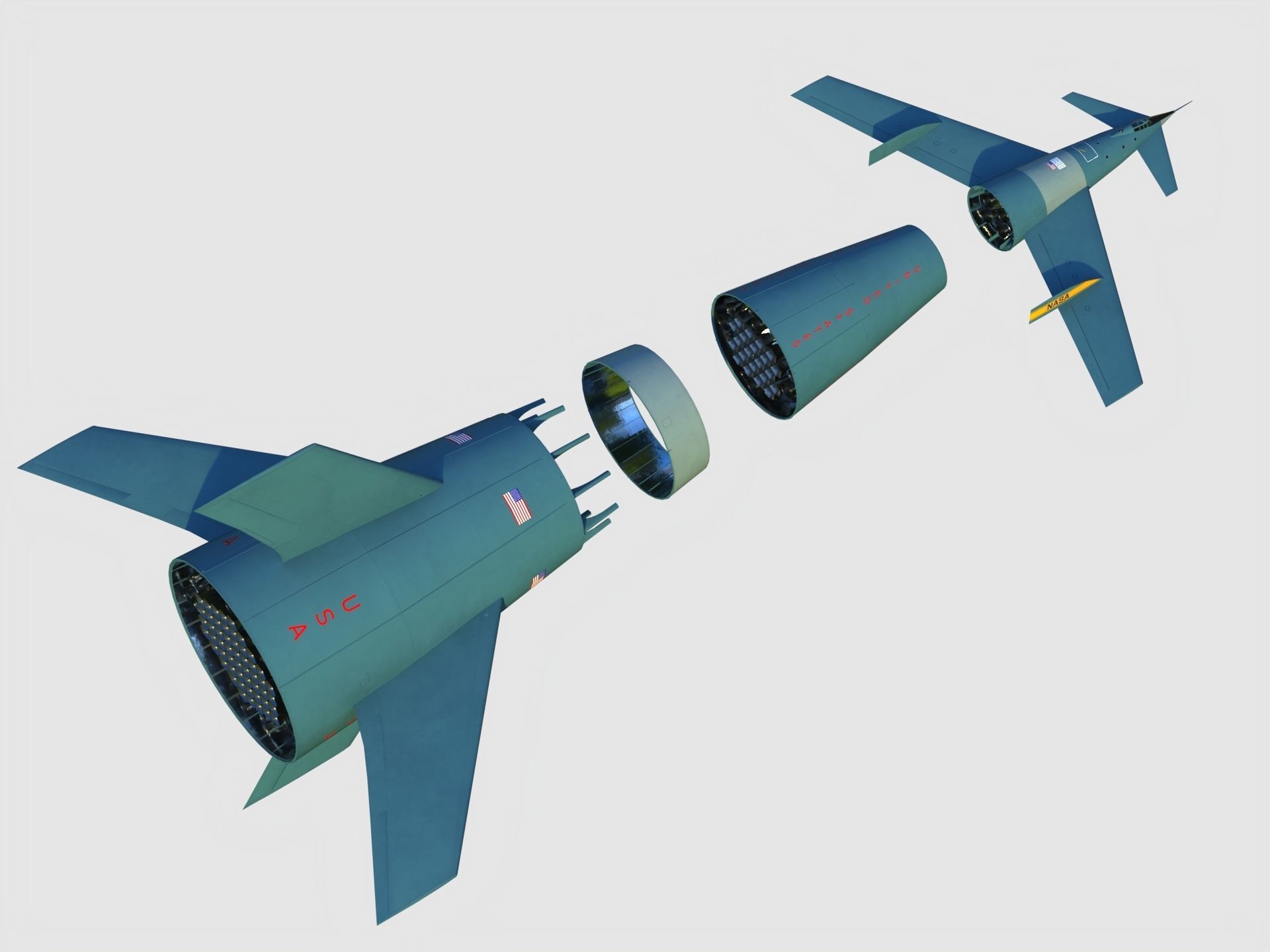 Von Braun Rocket ship 3D model_7