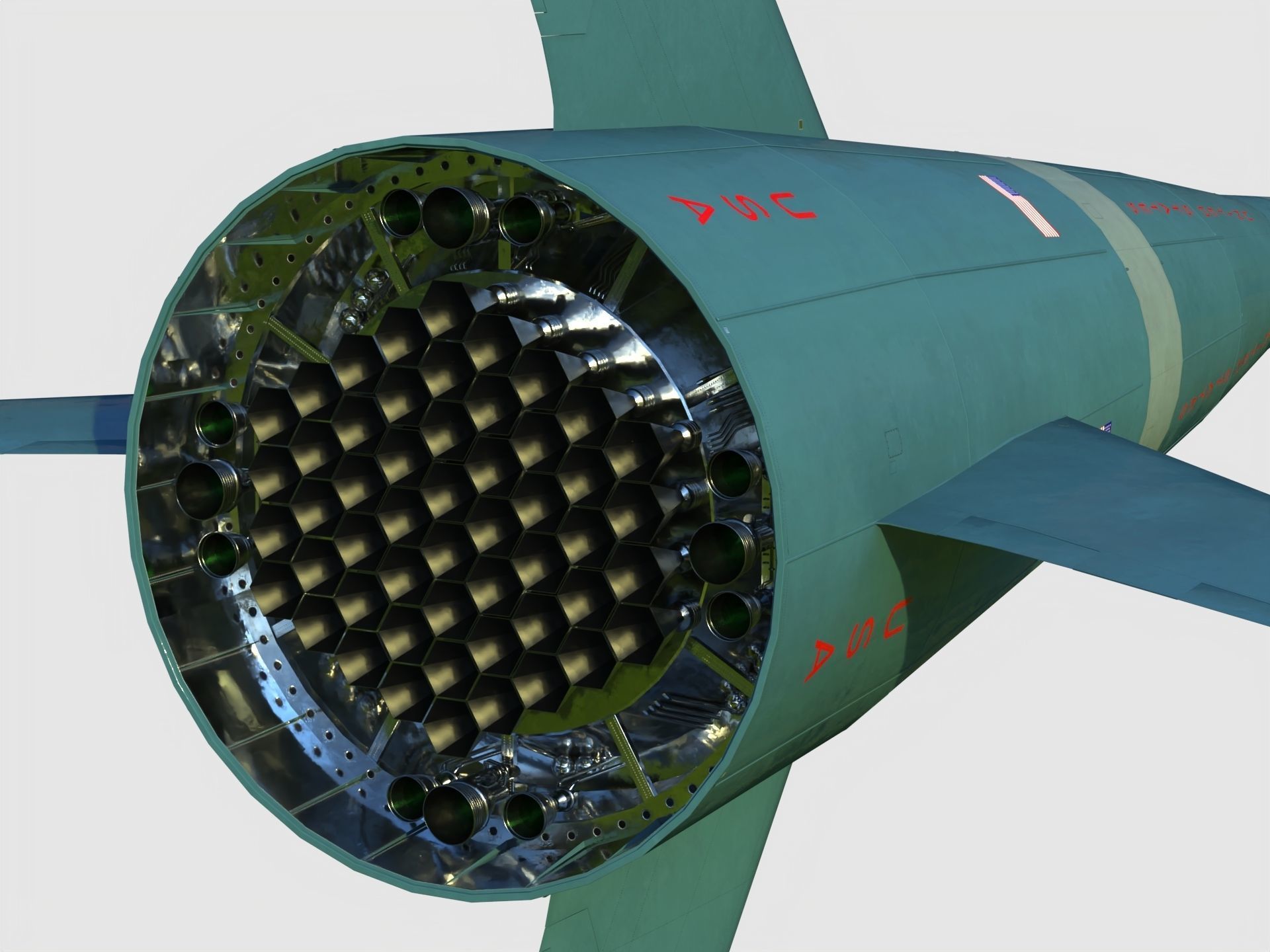 Von Braun Rocket ship 3D model_6