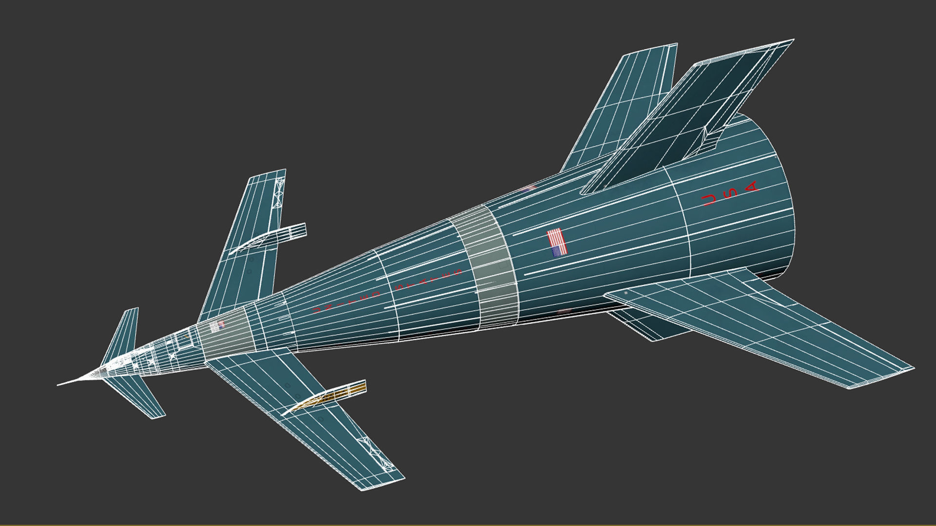 Von Braun Rocket ship 3D model_15