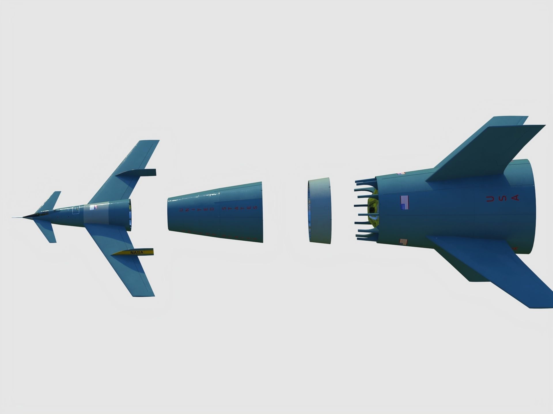 Von Braun Rocket ship 3D model_11