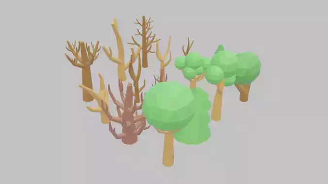 Lowpoly Forest Tree Nature Pack