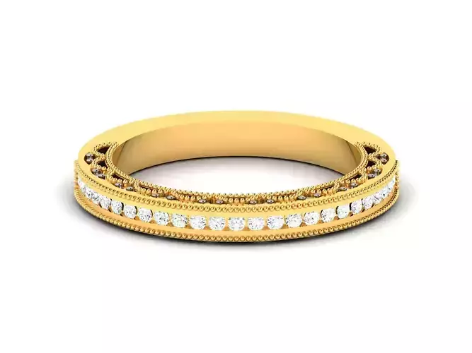 Solitaire Women Engagement Wedding Ring 3dm Render Detail