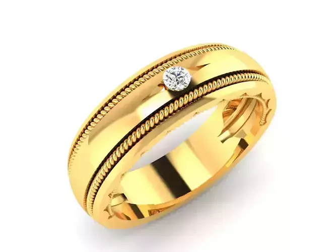 Solitaire Women Engagement Wedding Ring 3dm Render Detail 3D print model