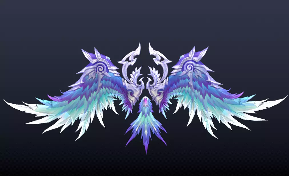 Futuristic Wing Low-poly 3D model_0