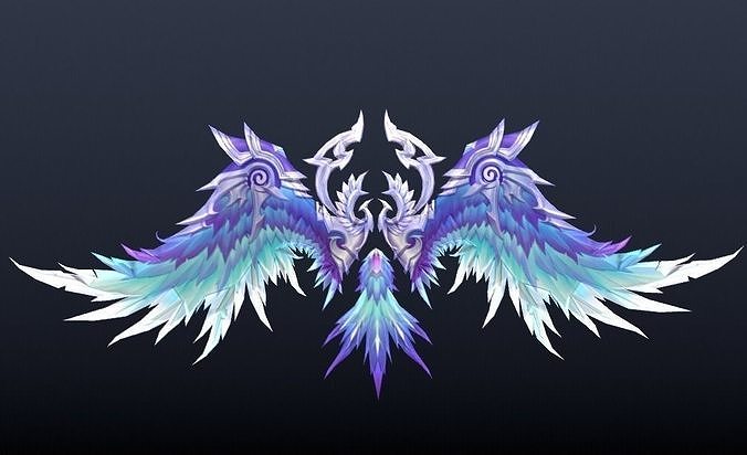 Futuristic Wing Low-poly 3D model