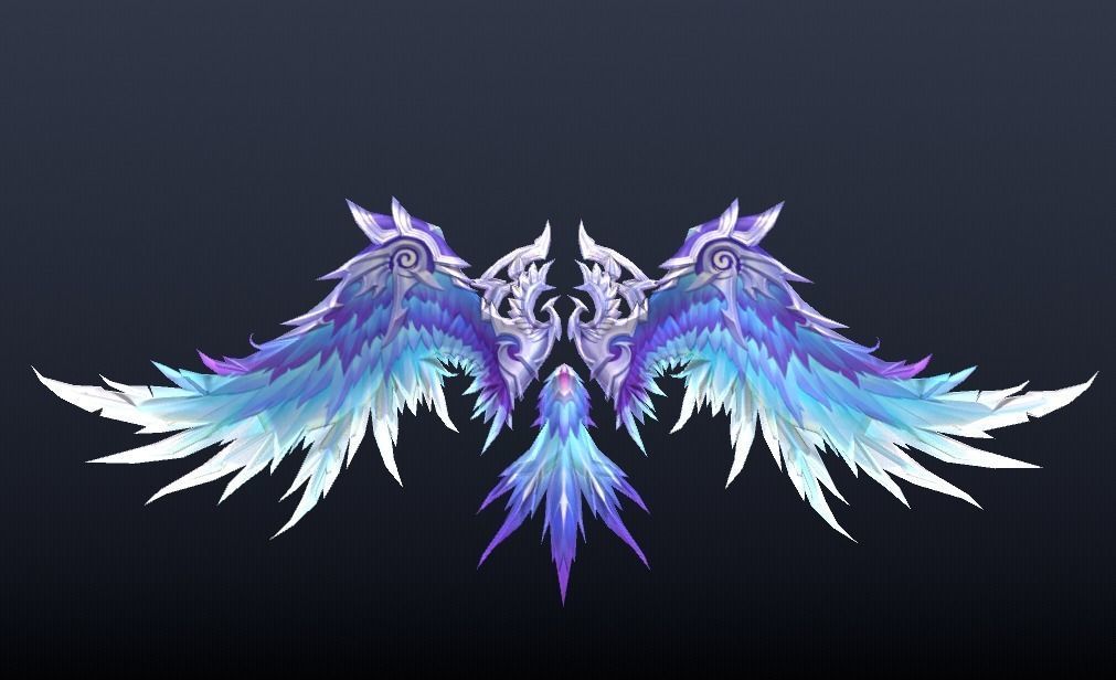 Futuristic Wing Low-poly 3D model_1