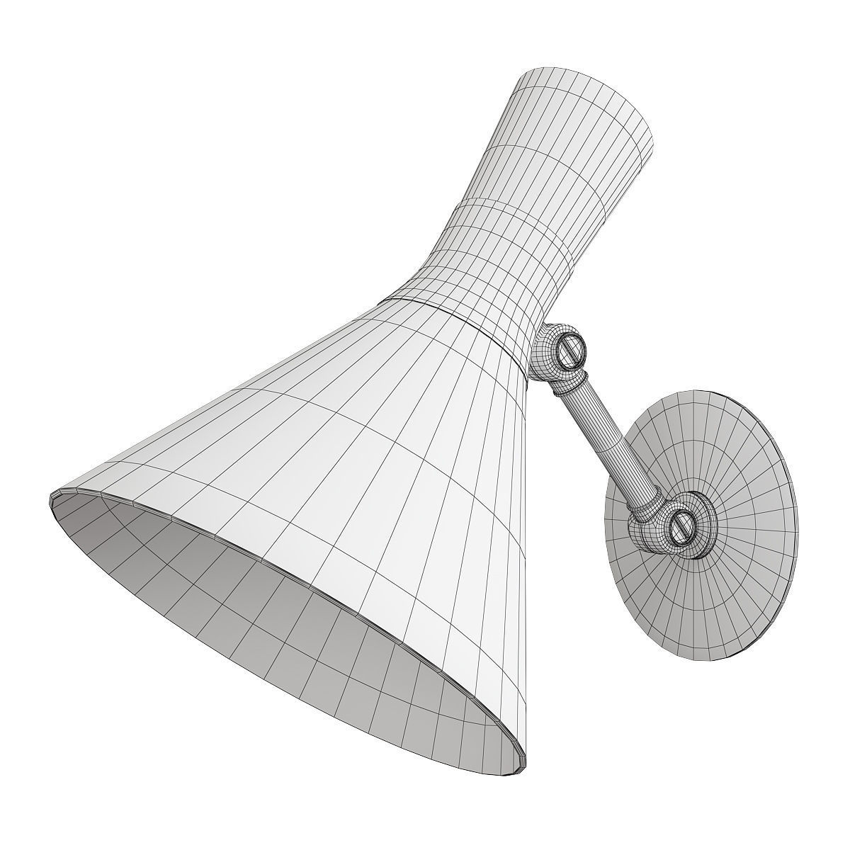 Liam Small Articulating Sconce Low-poly 3D model_1