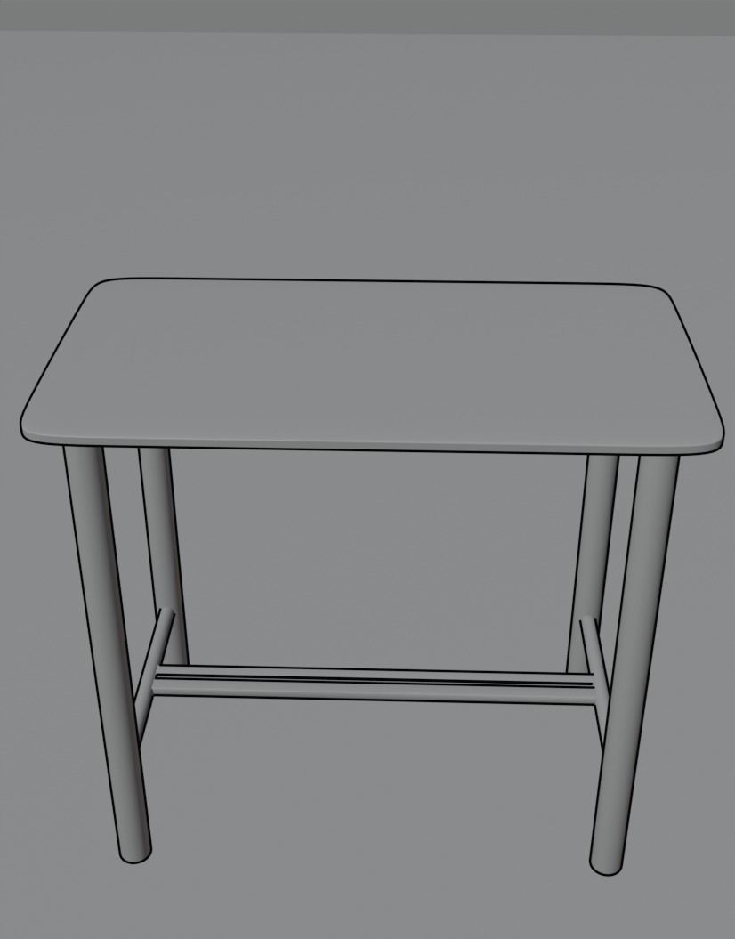 CAFE TABLE CHAIR SET Free 3D model_16