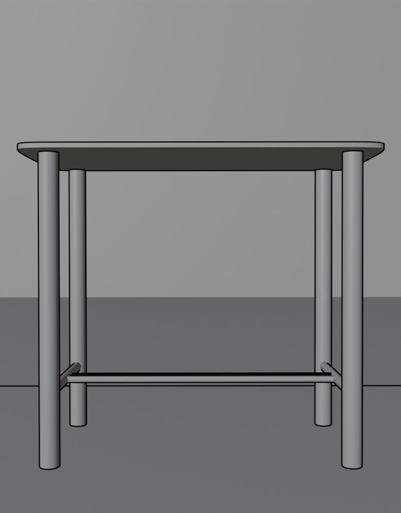 CAFE TABLE CHAIR SET Free 3D model_17